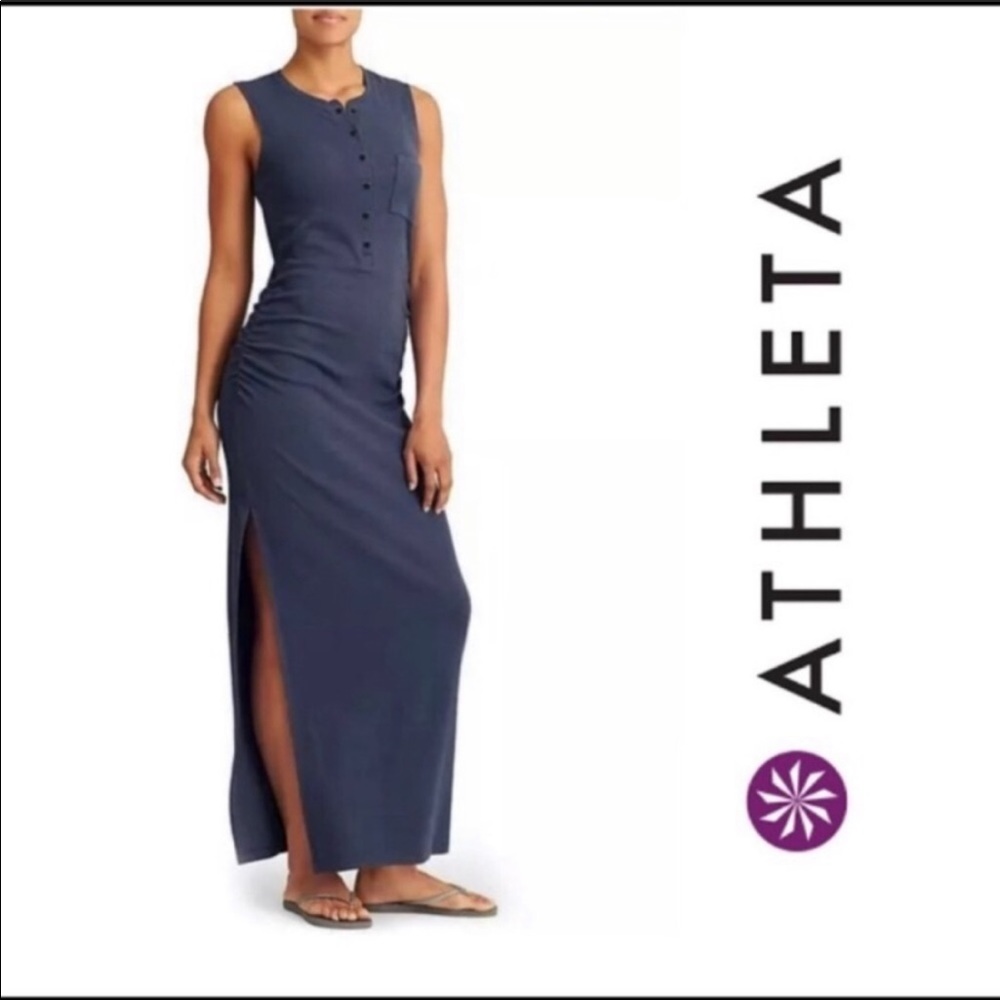 Athleta Henley Maxi Dress